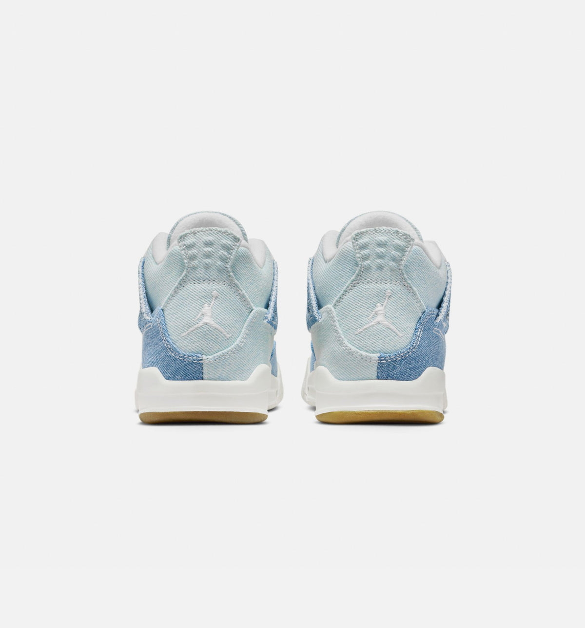 Air Jordan 4 Retro Worn Blue Preschool Shoes - Sail/Worn Blue/Metallic Gold