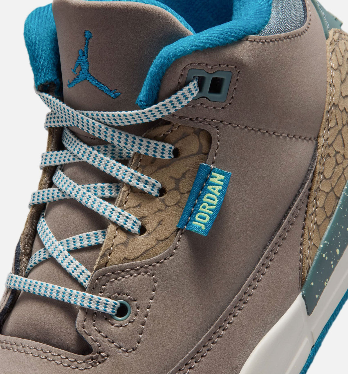 Air Jordan 3 Retro Olive Grey Preschool Shoes - Olive Grey/Green Abyss/Khaki/Sea Glass