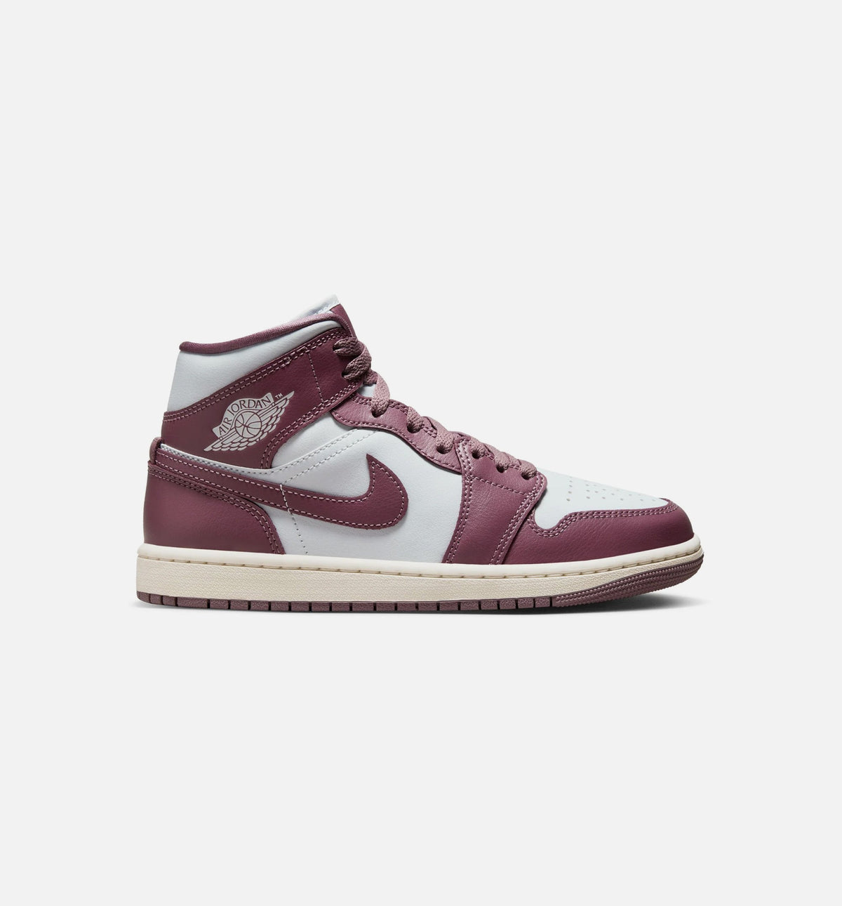 Air Jordan 1 Mid Sky J Mauve Women's Shoes - Pure Platinum/Sky J Mauve/Sail