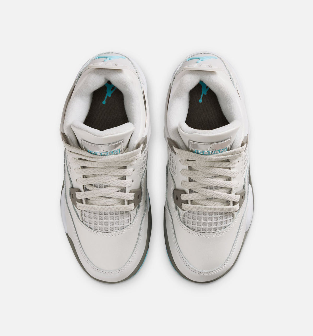 Air Jordan 4 Retro Blue Chill Preschool Shoes - Photon Dust/Blue Chill/Flat Pewter/White/Blue Tint
