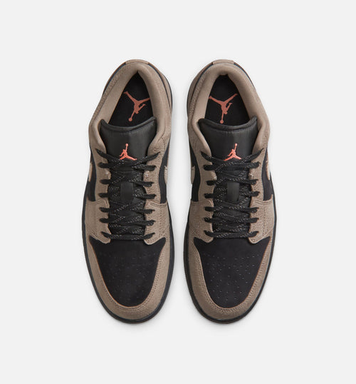 Air Jordan 1 Low SE Men's Shoes - Black/Olive Grey/Light Wild Mango