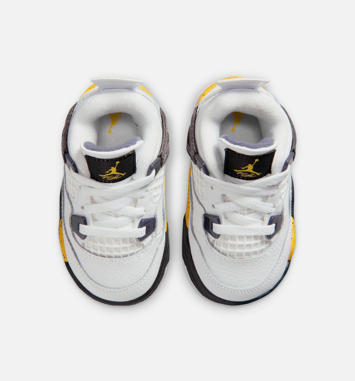 Air Jordan 4 Retro Rare Air Tour Yellow Infant & Toddler Shoes - White/Dark Blue Grey/Black/Tour Yellow