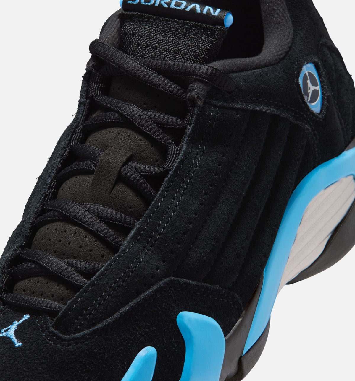 Air Jordan 14 Retro Black University Blue Grade School Shoes - Black/White/University Blue