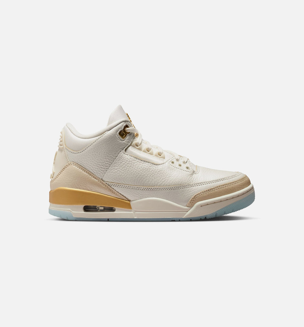 Air Jordan 3 Retro Women's Lifestyle Shoes - Sail / Team Gold / Pale Ivory / Metallic Gold Ice