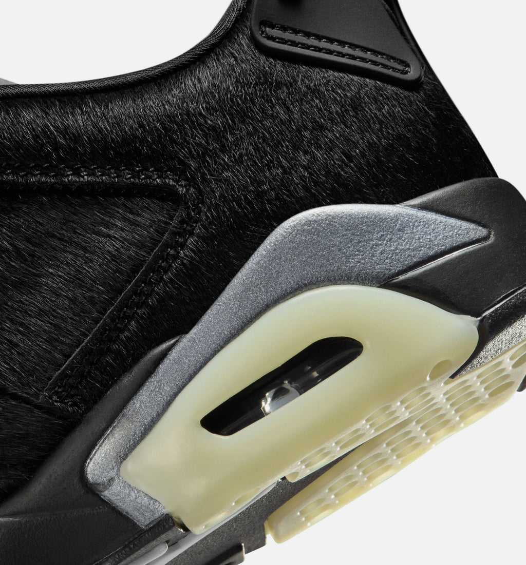 Air Jordan 6 Retro Low Blackout Women's Shoes - Black/Black