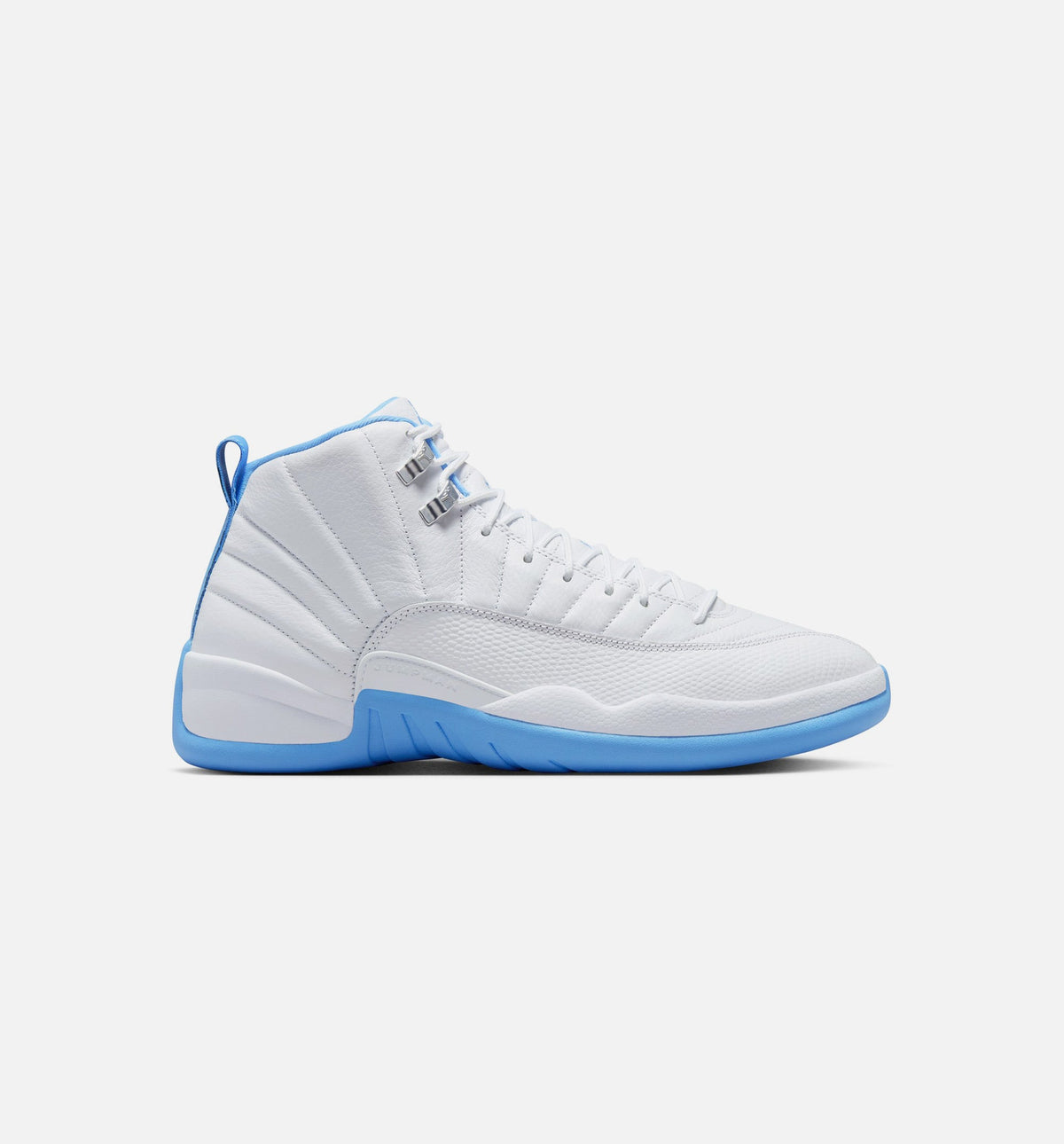Air Jordan 12 Retro White and University Blue Men's Shoes - White/University Blue/Metallic Silver