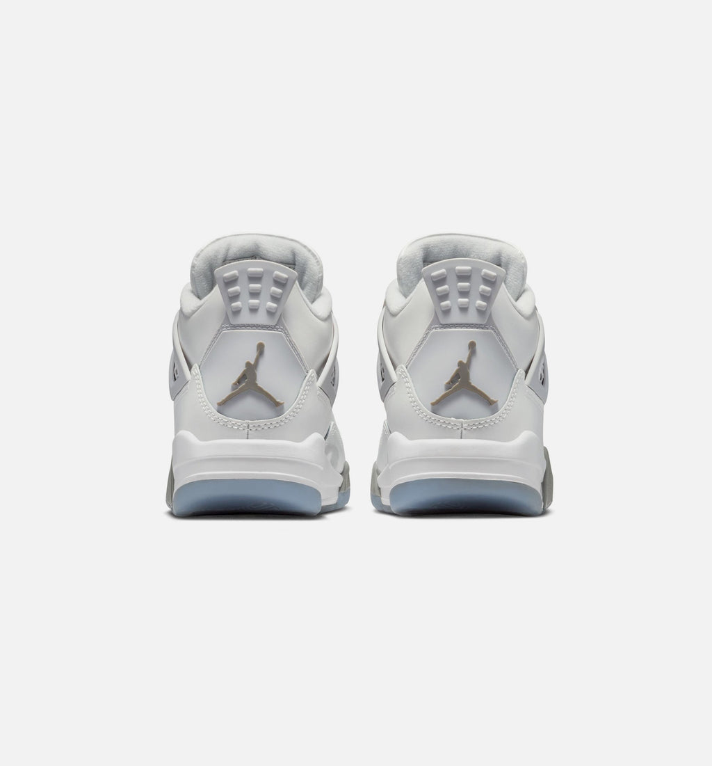 Air Jordan 4 Retro Blue Chill Grade School Shoes - Photon Dust/Blue Chill/Flat Pewter/White/Blue Tint