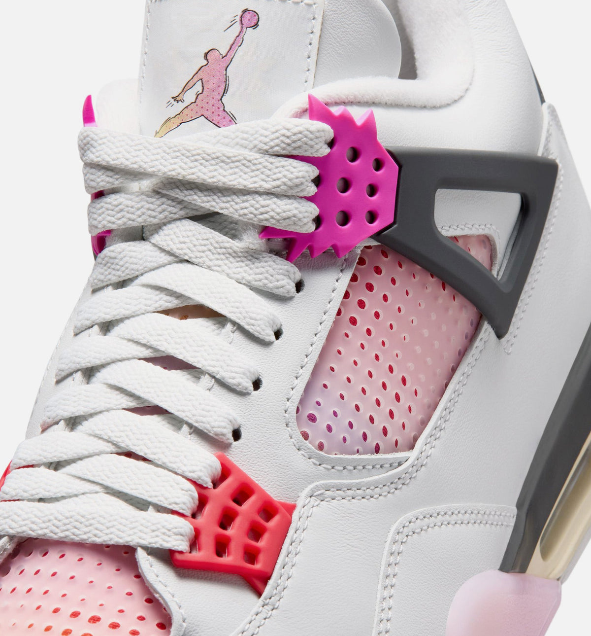 Air Jordan 4 Retro Comic Men's Shoes - Off White/Fire Pink/Anthracite