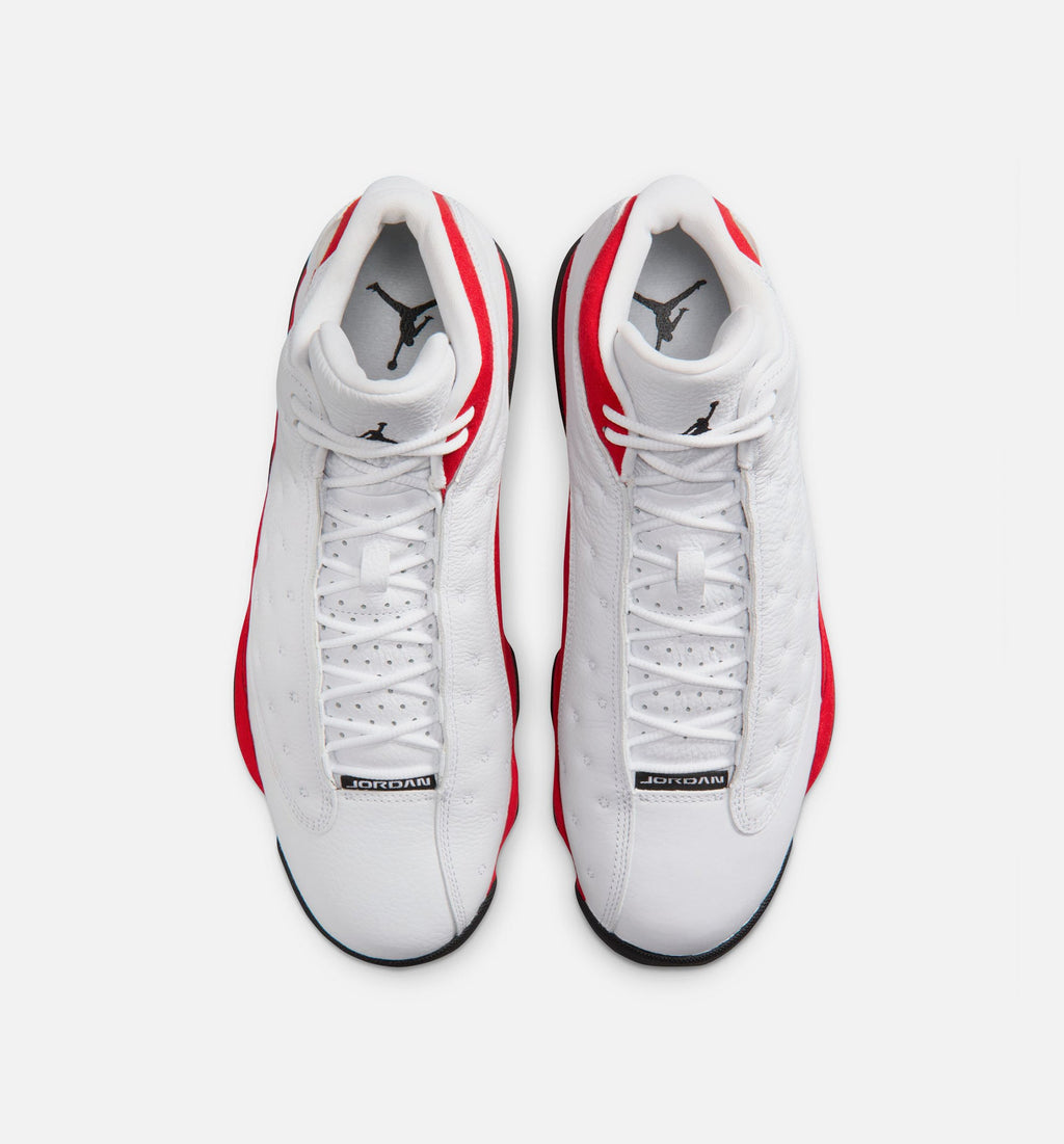 Air Jordan 13 Retro White and University Red Men's Shoes - White/Black/True Red