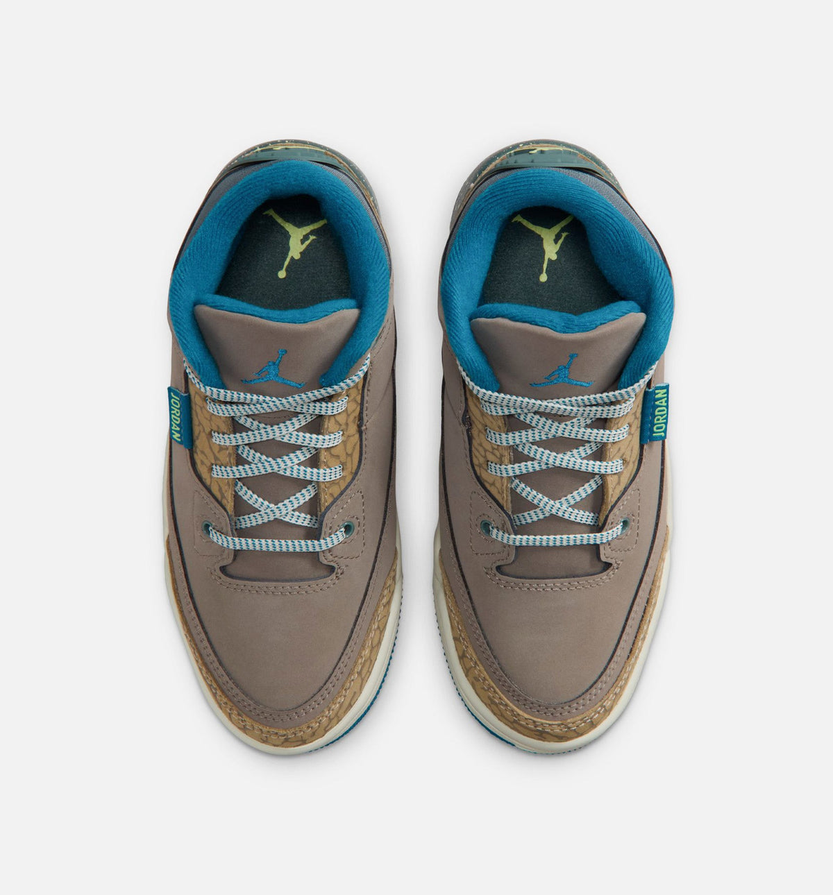 Air Jordan 3 Retro Olive Grey Preschool Shoes - Olive Grey/Green Abyss/Khaki/Sea Glass