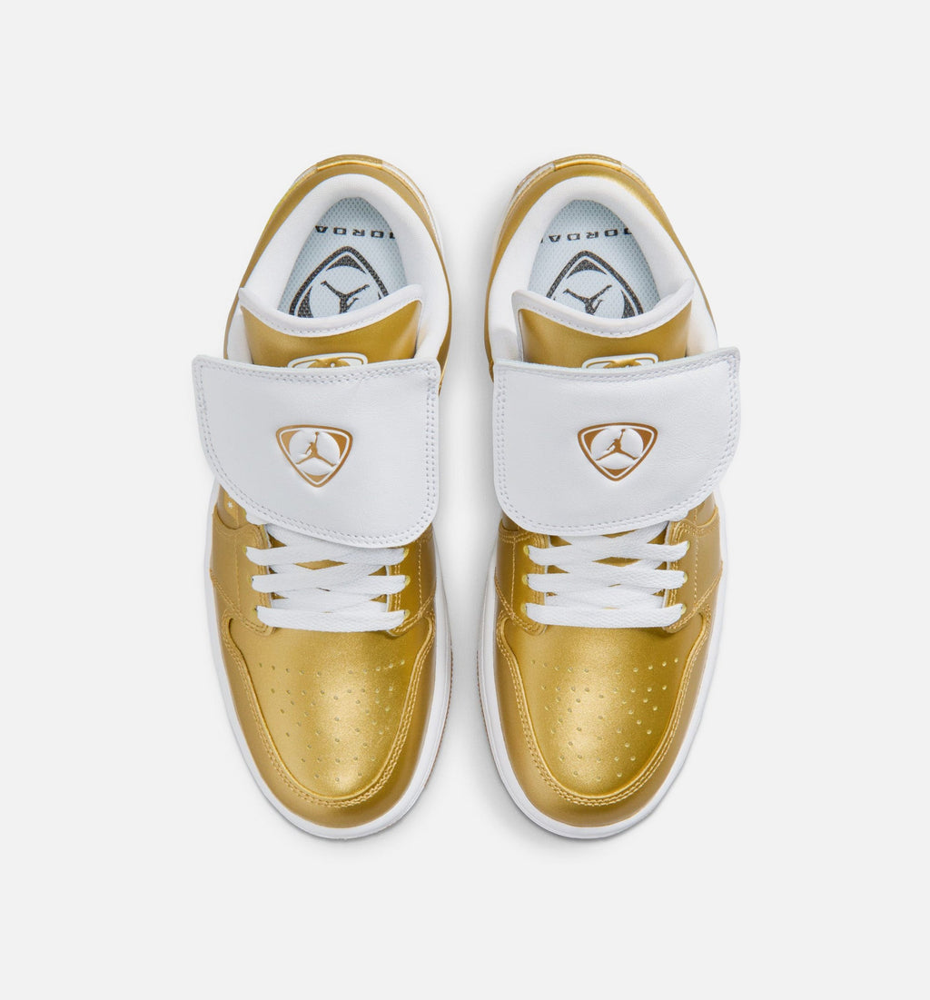 Air Jordan 1 Low Women's Shoes - Gold/White/Gum Yellow