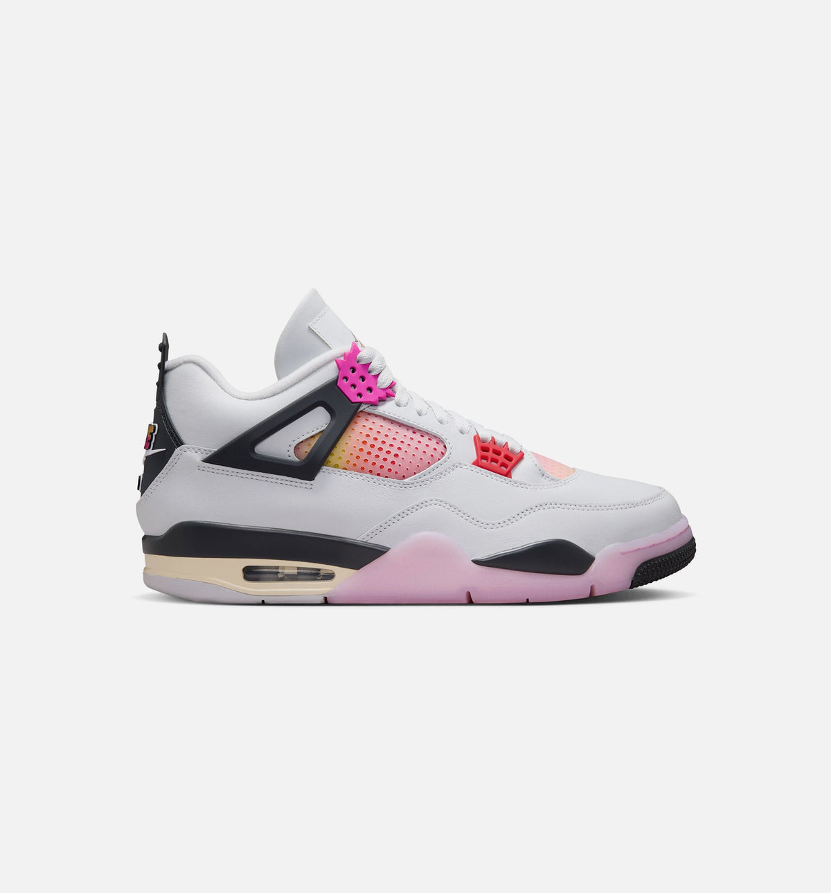Air Jordan 4 Retro Comic Men's Shoes - Off White/Fire Pink/Anthracite